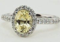 sapphire halo diamond ring with yellow oval